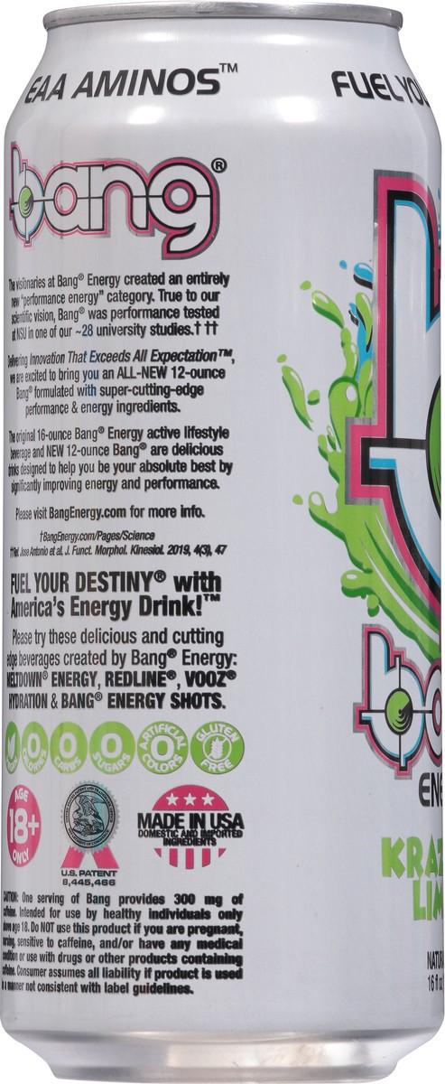 slide 7 of 9, Bang Krazy Key Lime Pie Energy Drink 16 fl oz, 16 fl oz