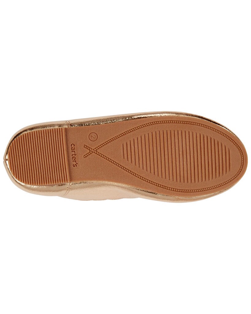 slide 5 of 6, Carter's Kid Ballet Flats Gold 13, 1 ct