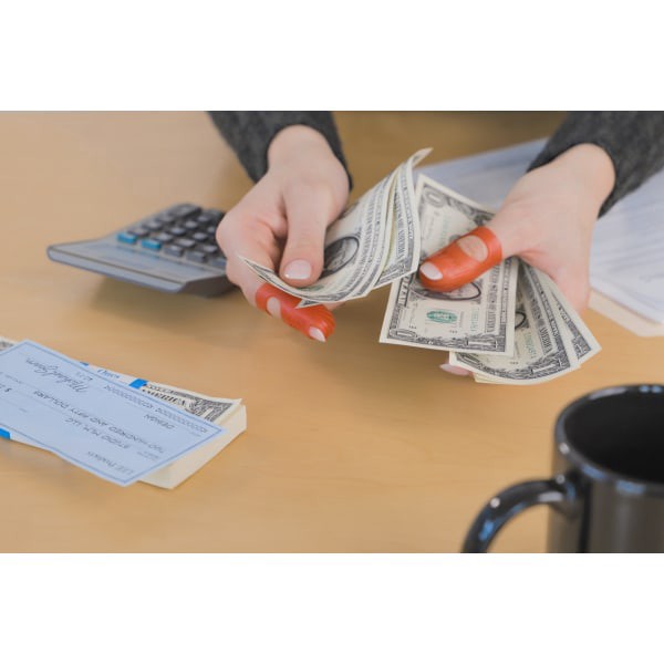 slide 5 of 10, LEE Tippi Small Micro-Gel Fingertip Grips, Size 5 - Assorted (10 Per Pack), 10 ct