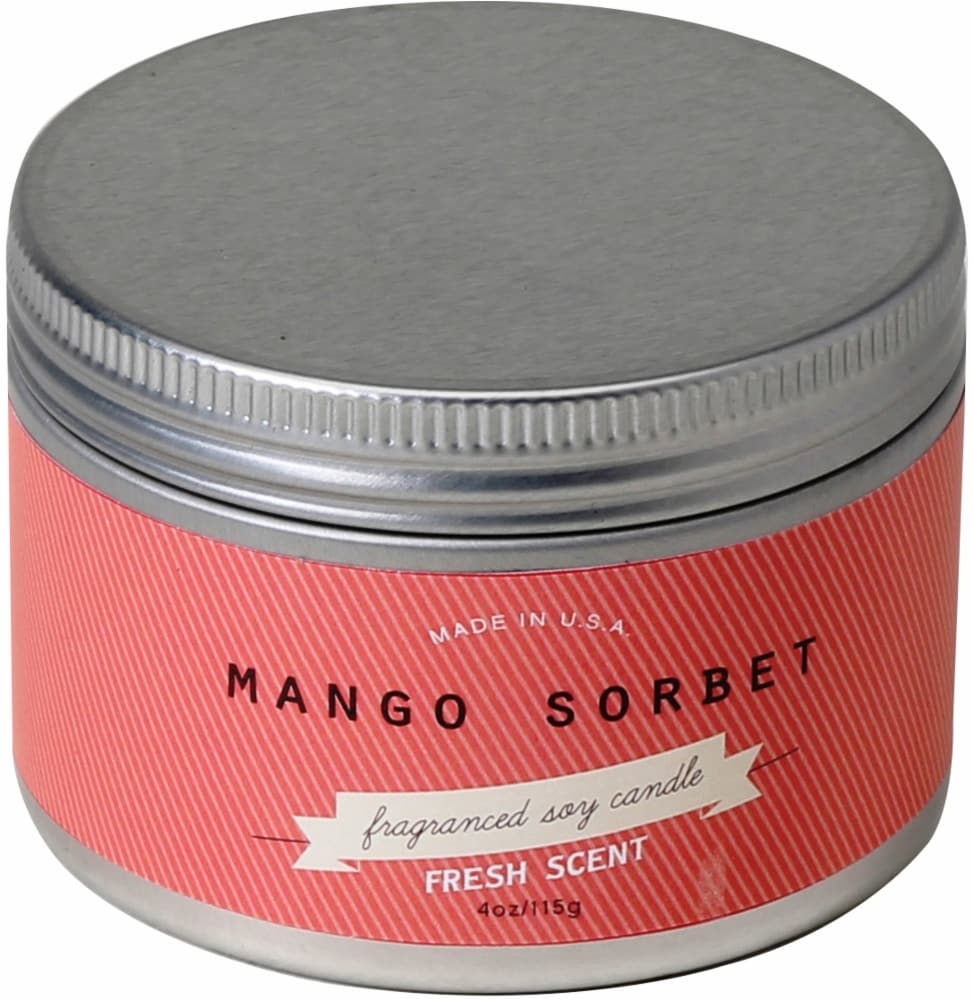 slide 1 of 1, Pure Clean Soy Mango Sorbet Tin Candle - Orange - 4.2 Ounce, 1 ct