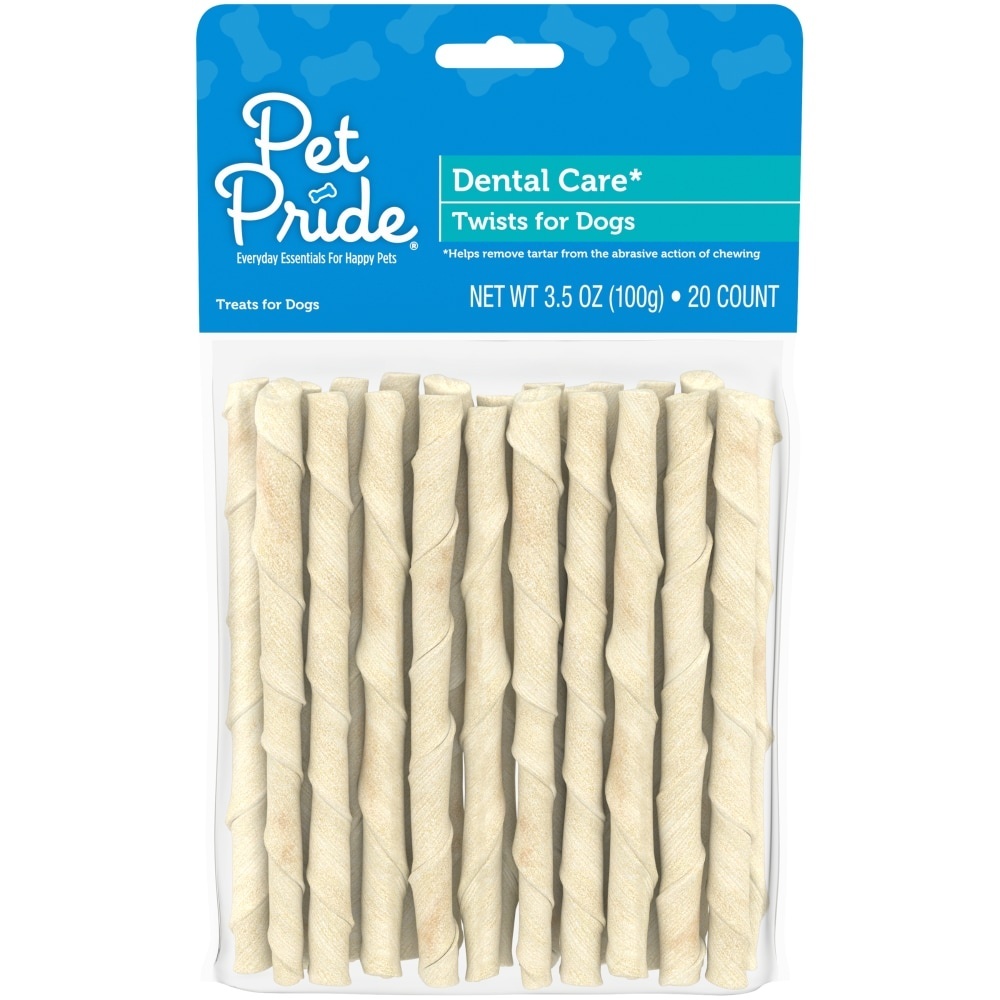 slide 1 of 2, Pet Pride Twists for Dogs 20 ea, 20 ct