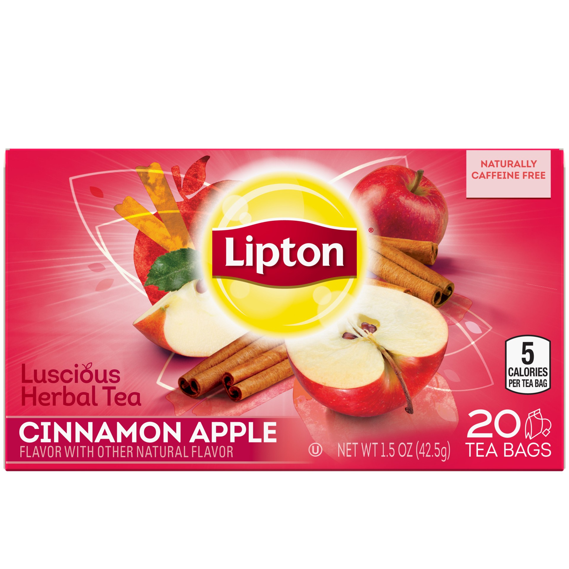 slide 4 of 4, Lipton Herbal Tea Bags Cinnamon Apple, 20 ct, 20 ct