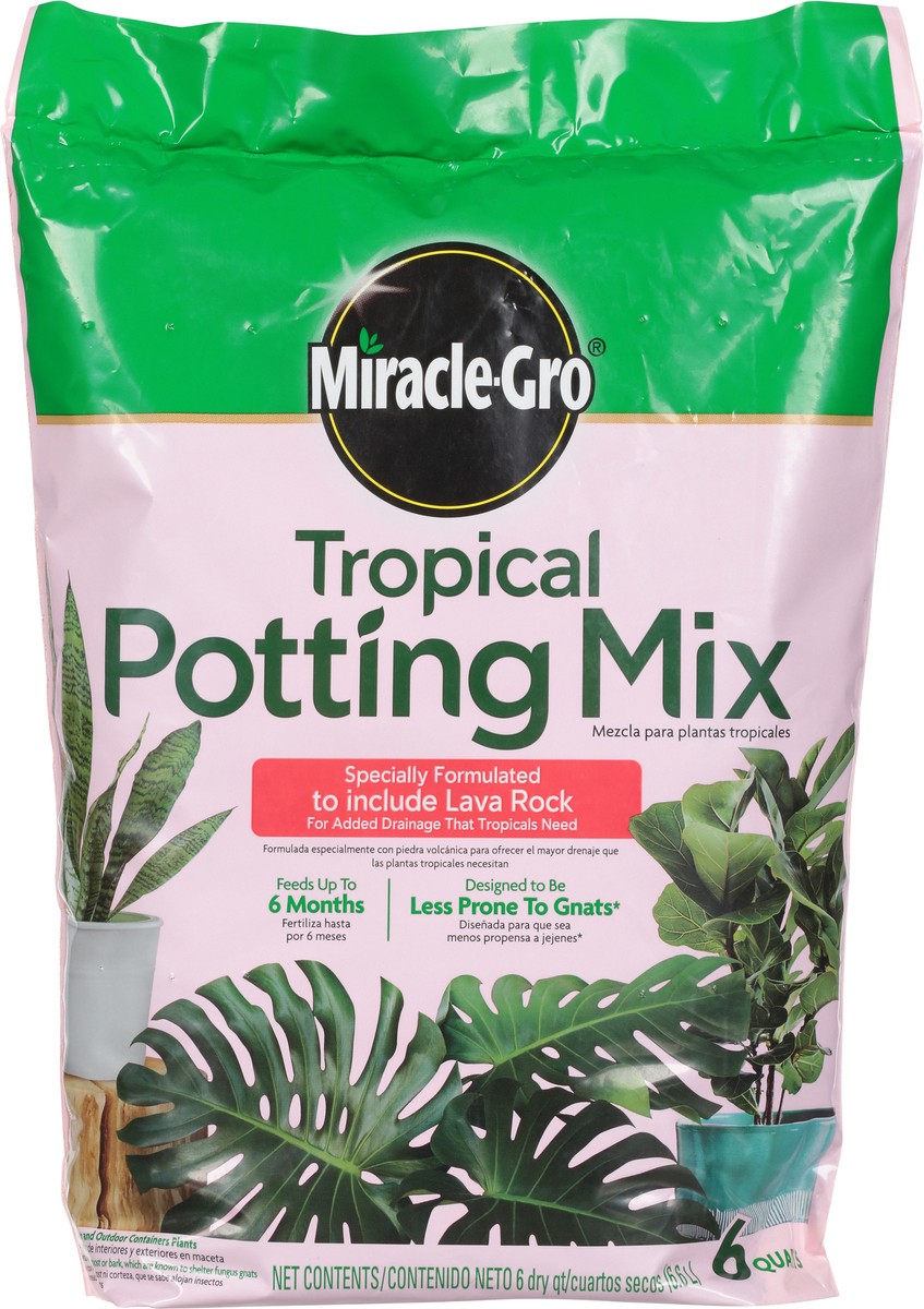 slide 8 of 9, Miracle-Gro Tropical Potting Mix 6 qt, 6 qt