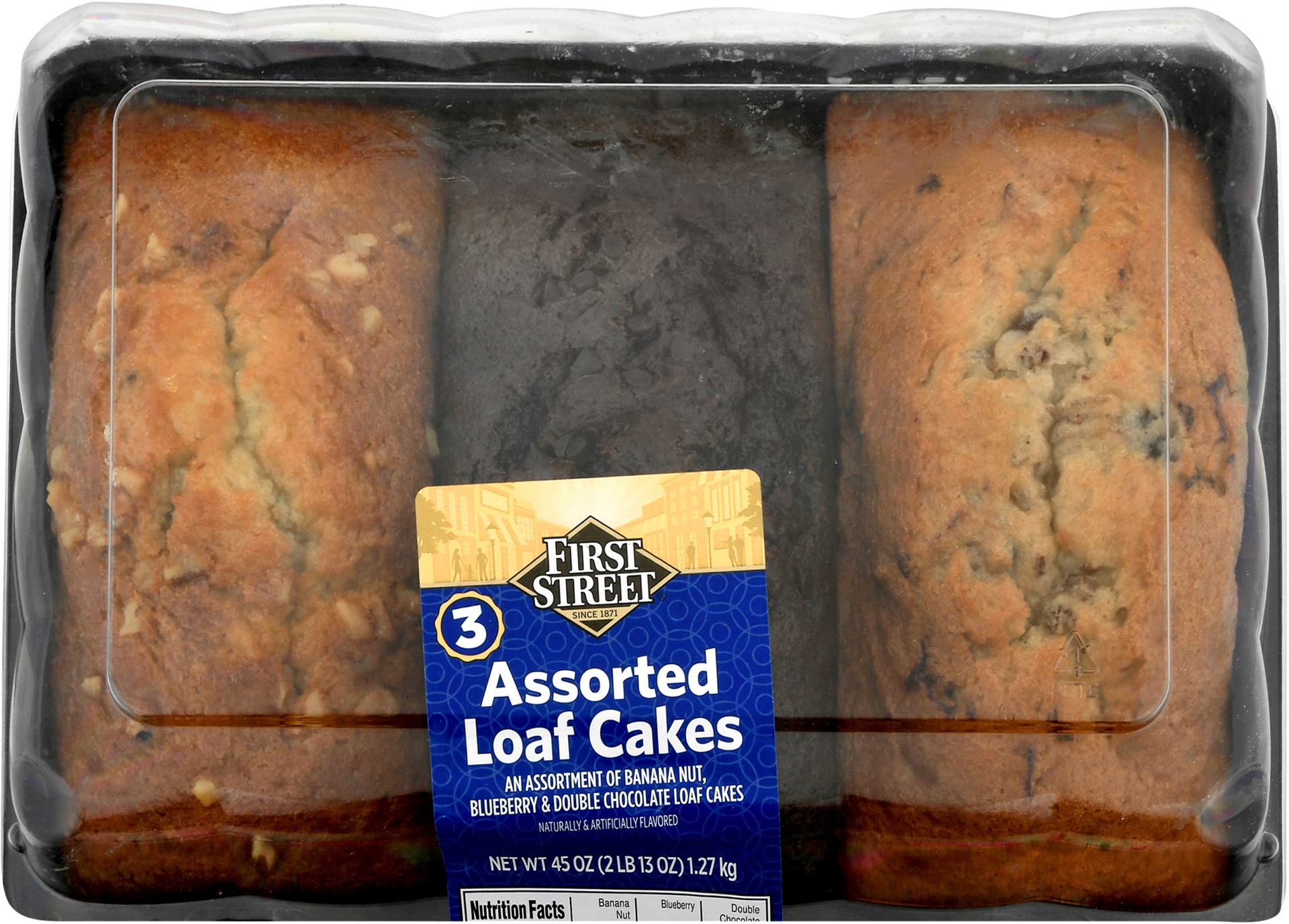 slide 1 of 1, First Street Variety Loaf Cake, 45 oz