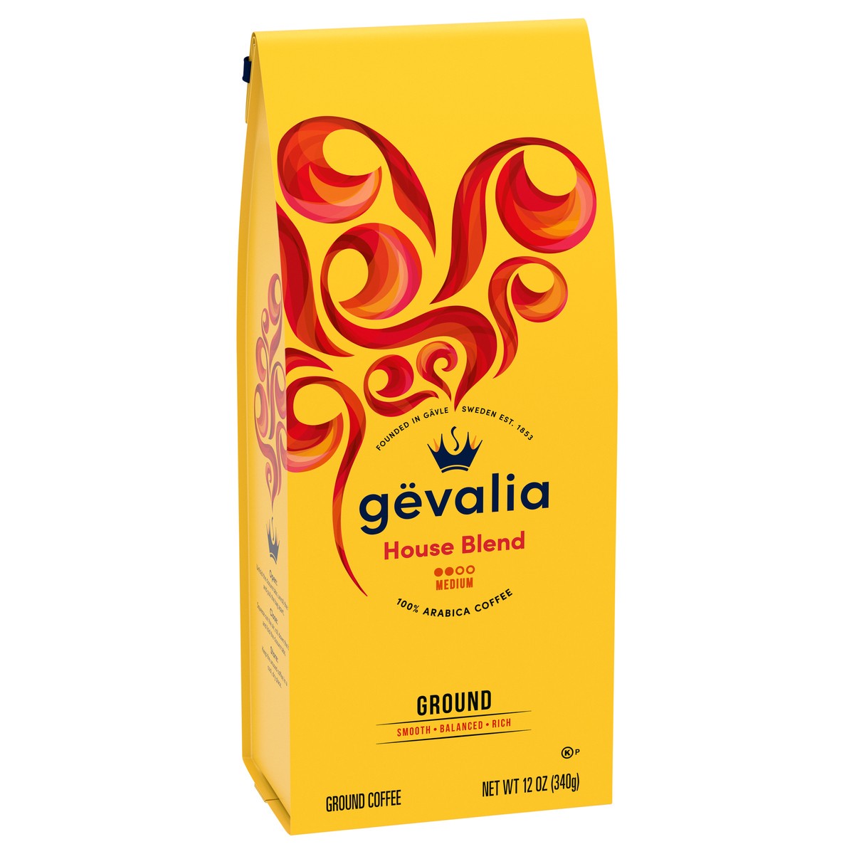 slide 9 of 9, Gevalia House Blend Medium Roast Ground Coffee, 12 oz Bag, 12 oz
