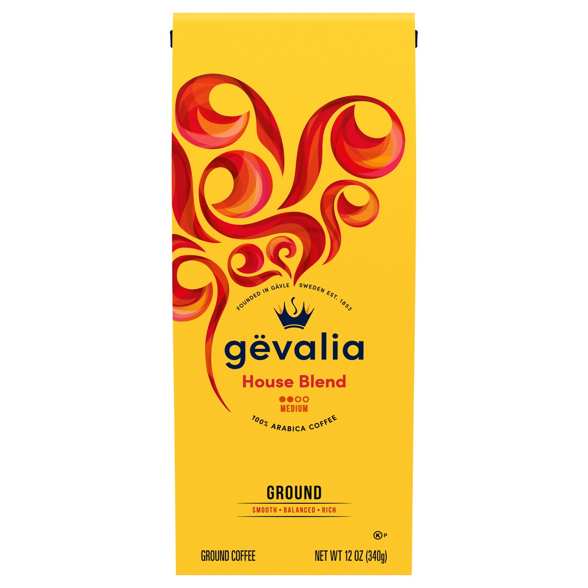 slide 1 of 9, Gevalia House Blend Medium Roast Ground Coffee, 12 oz Bag, 12 oz