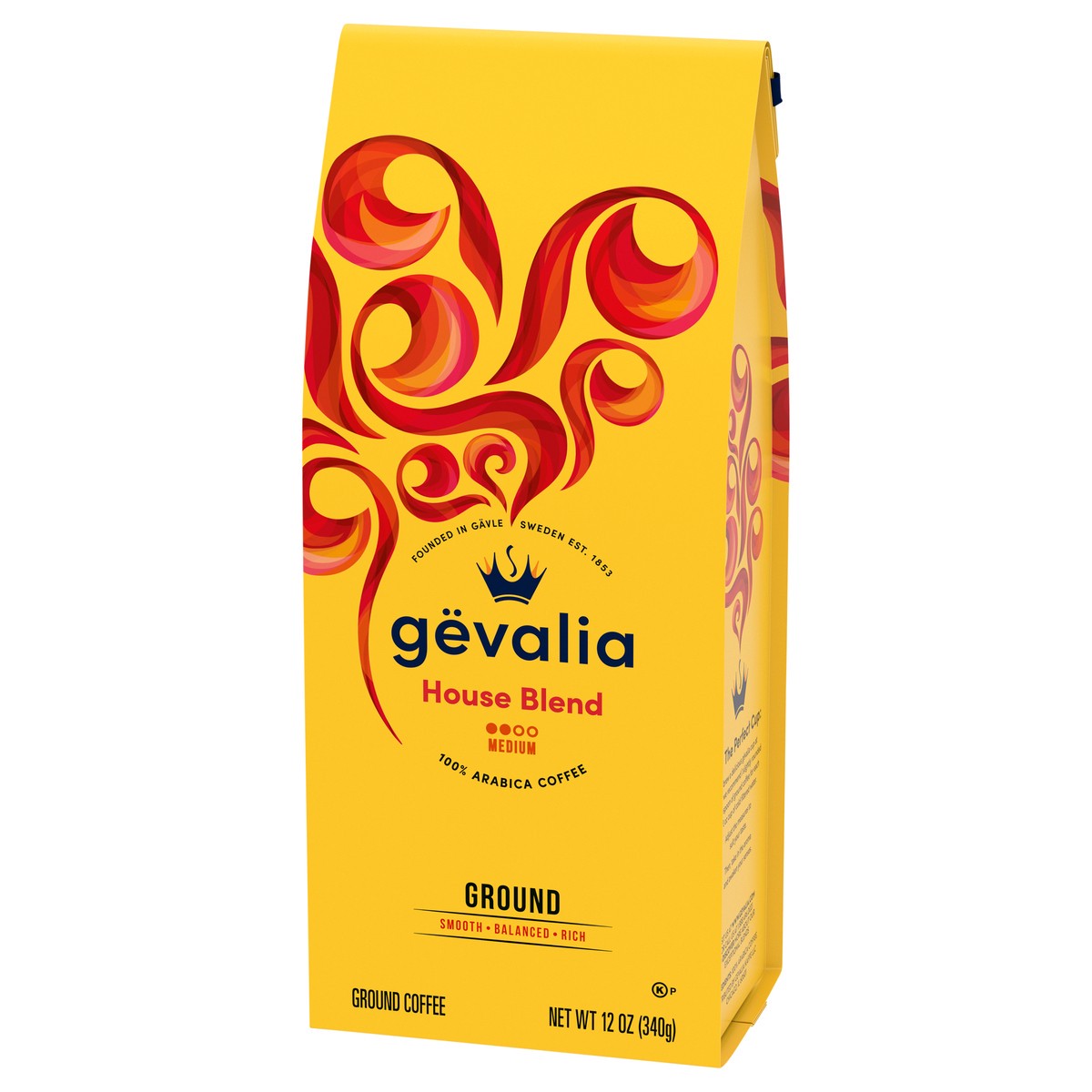 slide 8 of 9, Gevalia House Blend Medium Roast Ground Coffee, 12 oz Bag, 12 oz