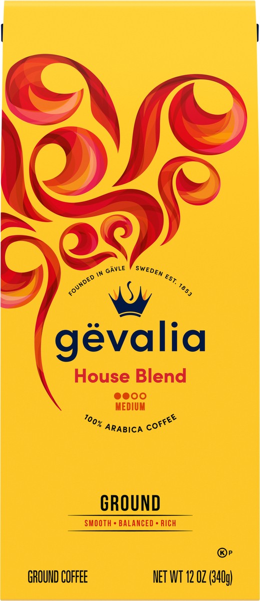 slide 3 of 9, Gevalia House Blend Medium Roast Ground Coffee, 12 oz Bag, 12 oz