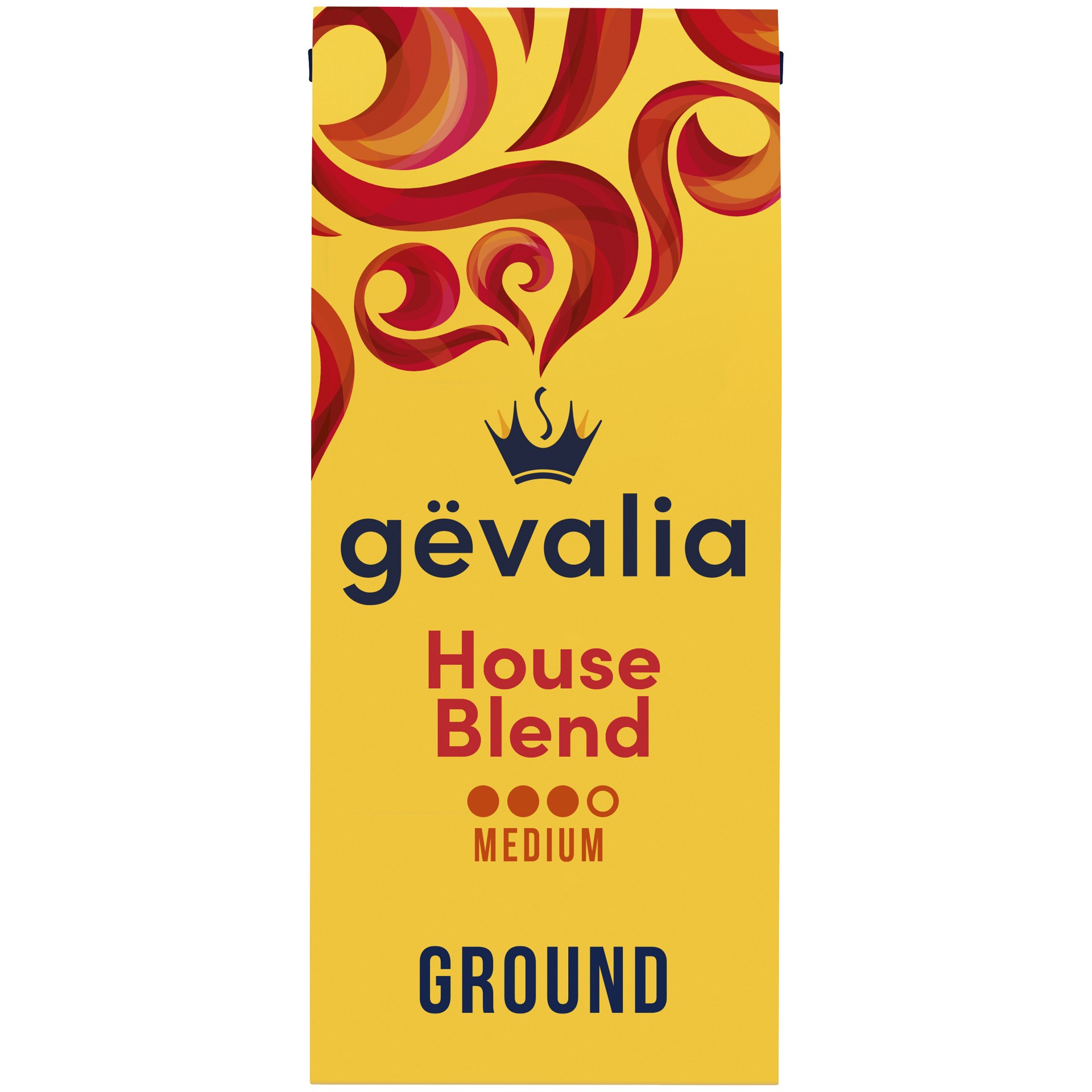 slide 1 of 9, Gevalia House Blend Medium Roast Ground Coffee, 12 oz Bag, 12 oz