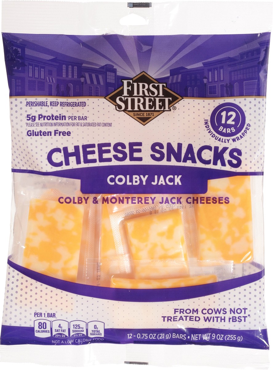 slide 8 of 13, First Street Snack Bar Colby Jack Cheese, 9 oz