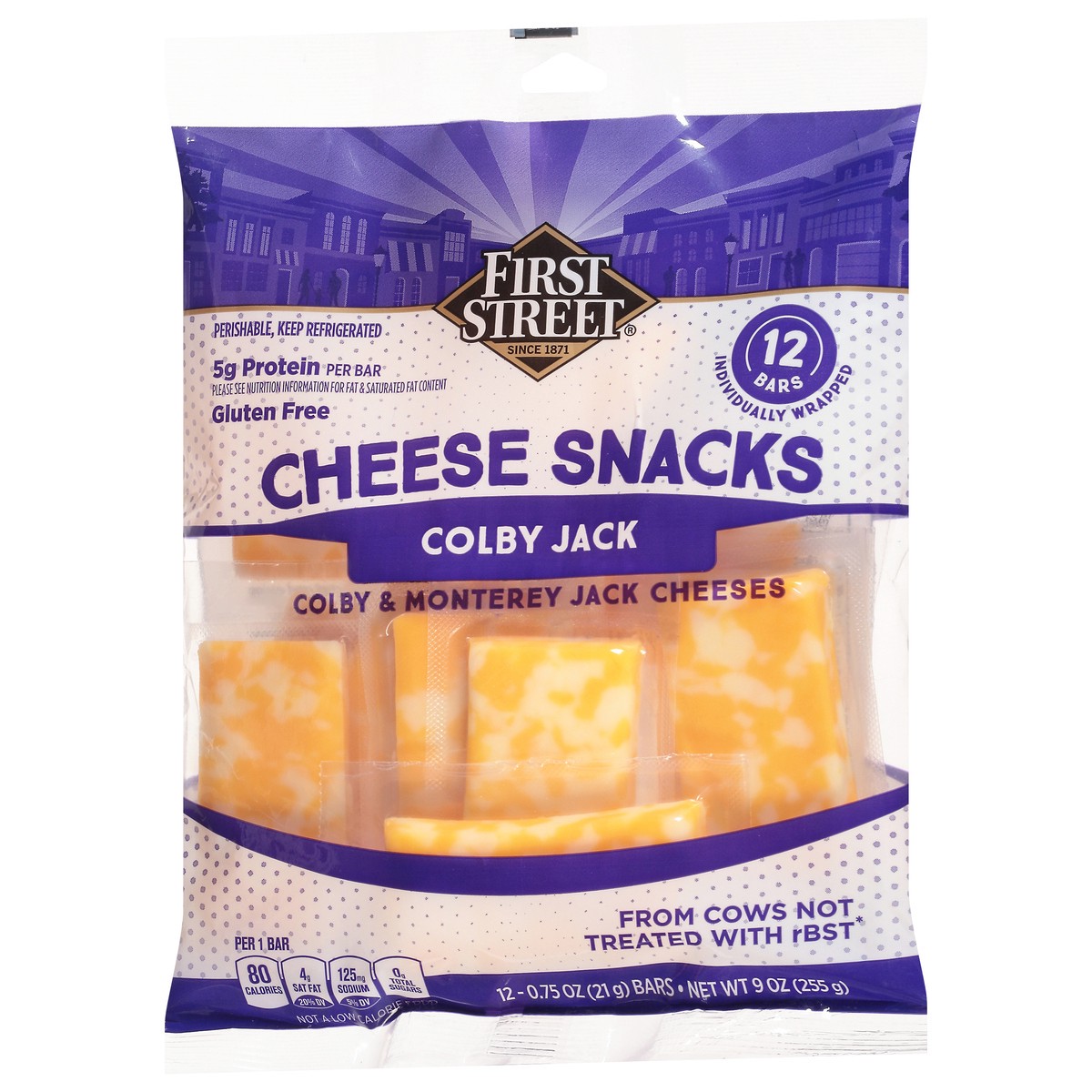 slide 3 of 13, First Street Snack Bar Colby Jack Cheese, 9 oz