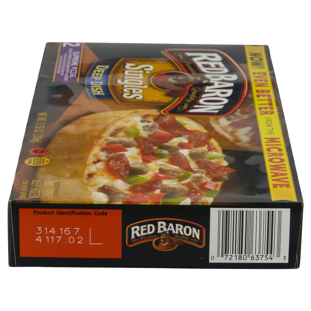 slide 5 of 6, Red Baron Singles Deep Dish Supreme Pizza, 2 ct; 12 oz