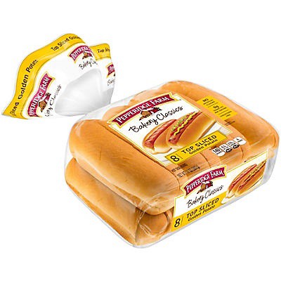 slide 1 of 1, Pepperidge Farm Golden Potato Hot Dog Buns, Top Sliced, 8-Pack Bag, 14 oz