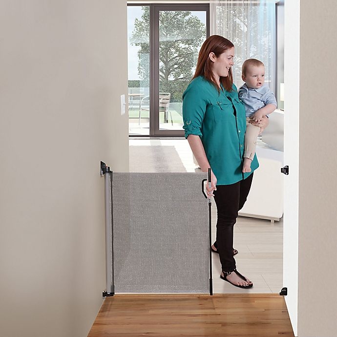 slide 2 of 3, Dreambaby Indoor/Outdoor Retractable Gate - Grey, 1 ct