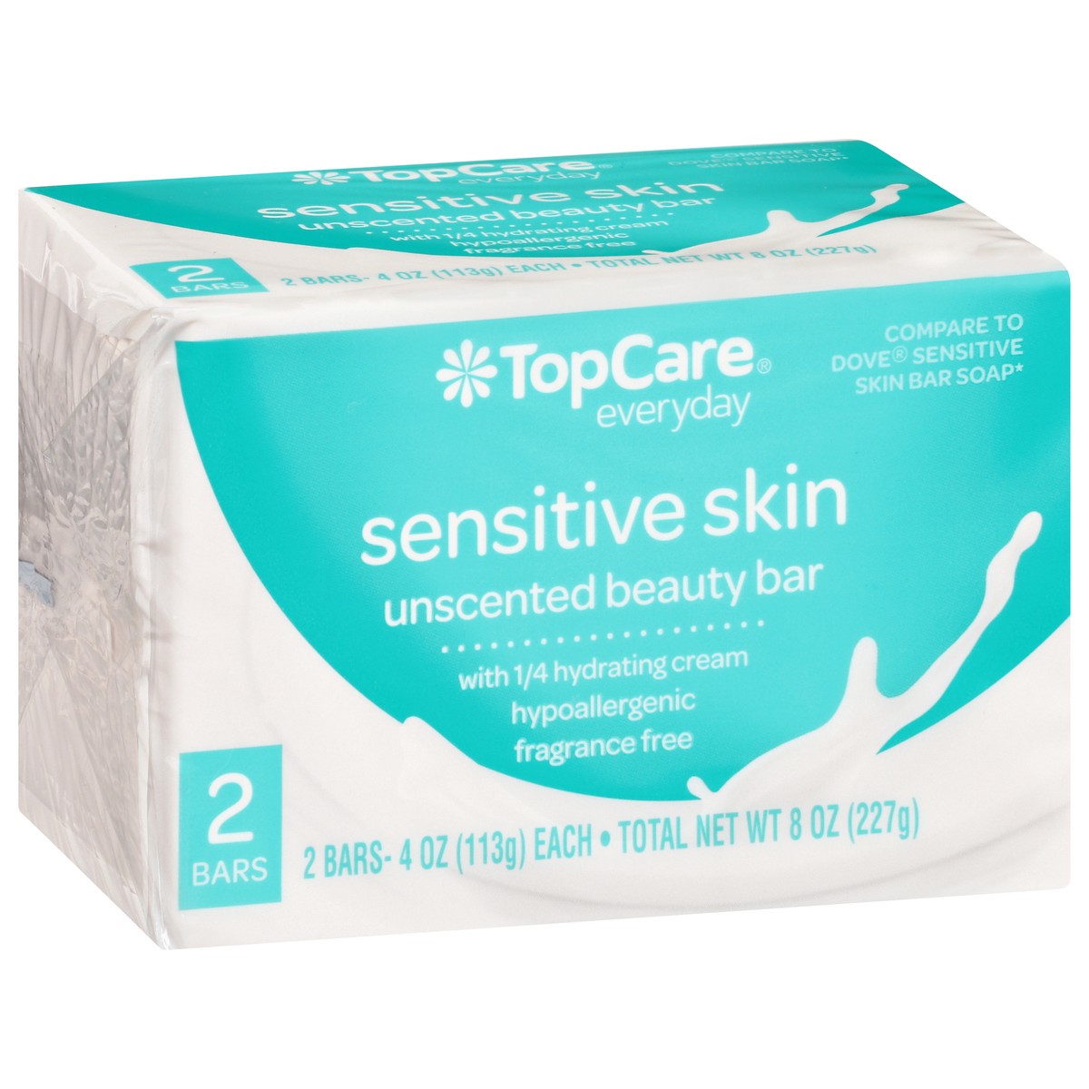 slide 7 of 15, TopCare Everyday Sensitive Skin Unscented Beauty Bar 2 - 4 oz Bars, 2 ct