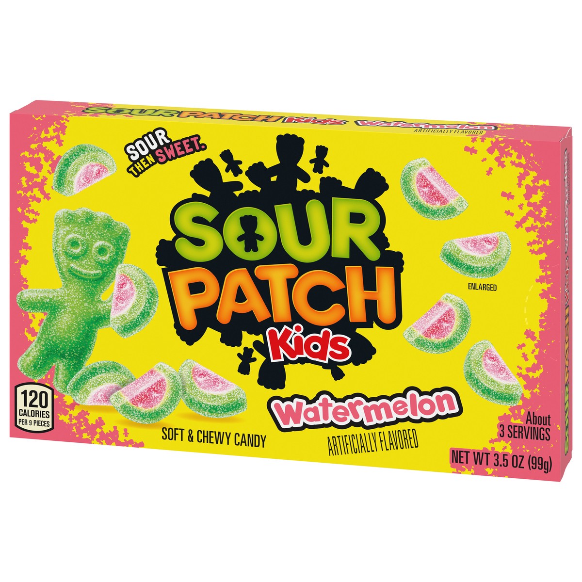slide 3 of 9, SOUR PATCH KIDS Watermelon Soft & Chewy Candy, 3.5 oz, 3.5 oz
