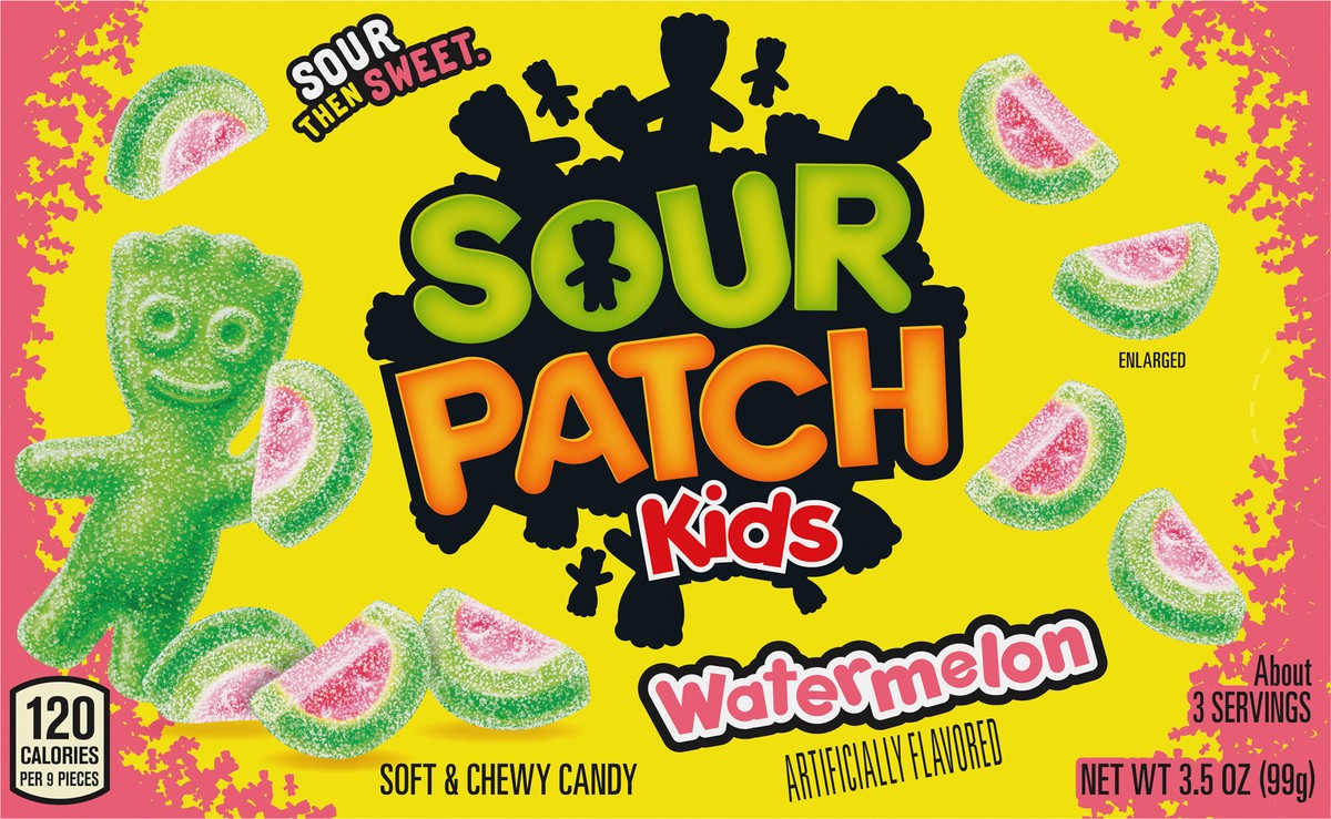 slide 6 of 9, SOUR PATCH KIDS Watermelon Soft & Chewy Candy, 3.5 oz, 3.5 oz