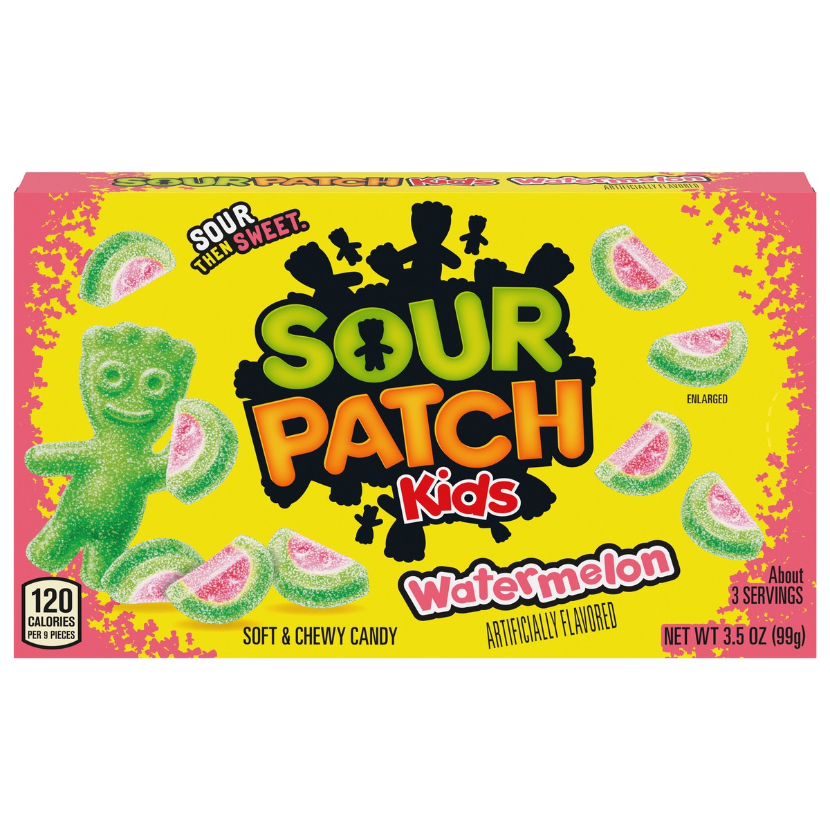 slide 1 of 9, SOUR PATCH KIDS Watermelon Soft & Chewy Candy, 3.5 oz, 3.5 oz