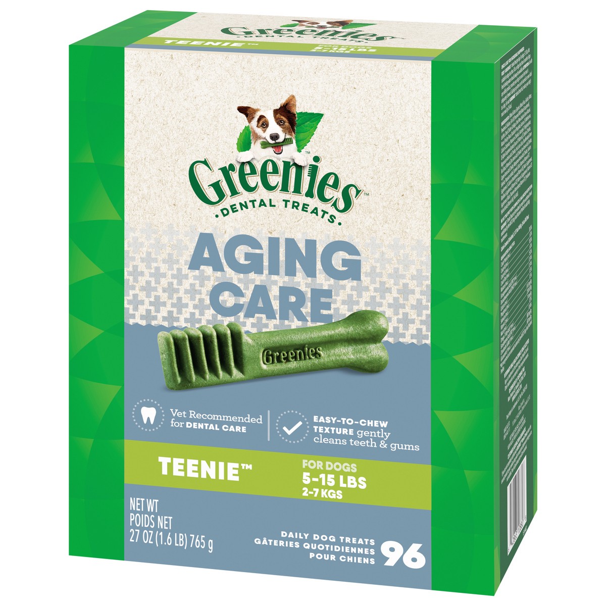 slide 3 of 4, Greenies Dental Treats Teenie Aging Care Daily Dog Treats 96 ea, 27 oz