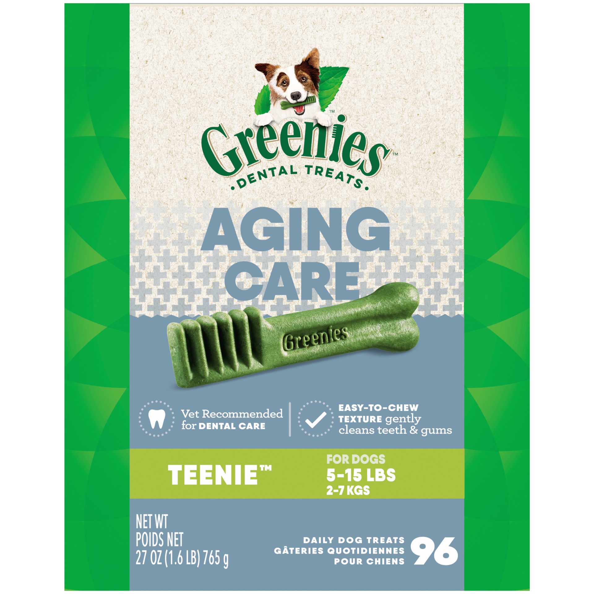 slide 1 of 4, Greenies Dental Treats Teenie Aging Care Daily Dog Treats 96 ea, 27 oz