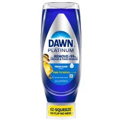 Dawn Platinum EZ-Squeeze Dish Soap Liquid, Dishwashing Liquid, Grease Removal, Fresh Rain, 18oz