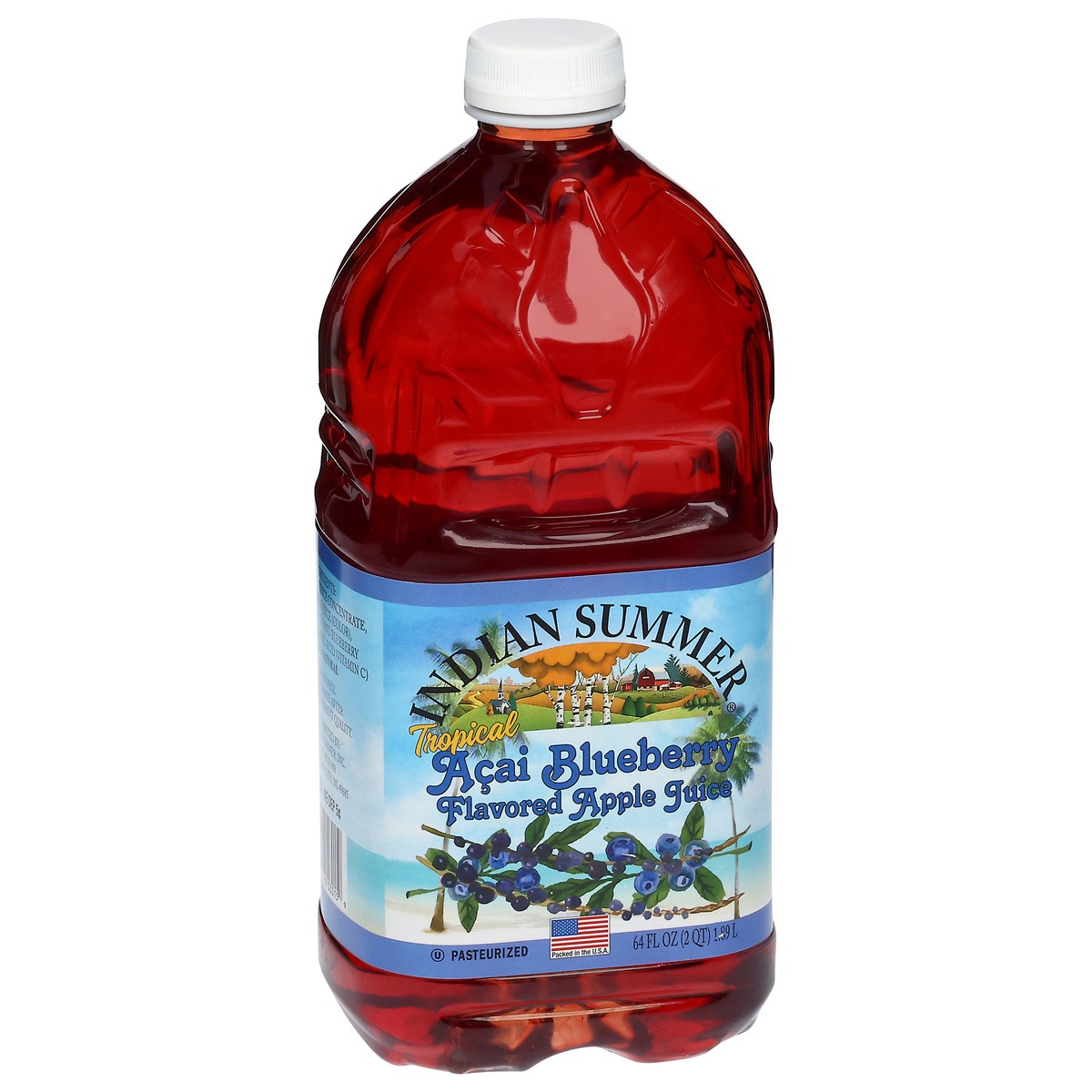 slide 3 of 14, Indian Summer Tropical Acai Blueberry Apple Juice 64 fl oz, 64 oz