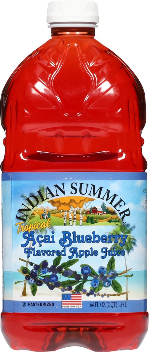 slide 2 of 14, Indian Summer Tropical Acai Blueberry Apple Juice 64 fl oz, 64 oz