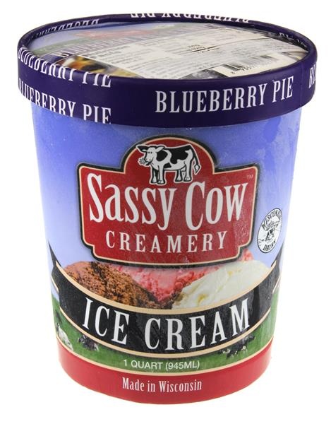 slide 1 of 1, Sassy Cow Creamery Ice Cream Blueberry Pie, 1 qt