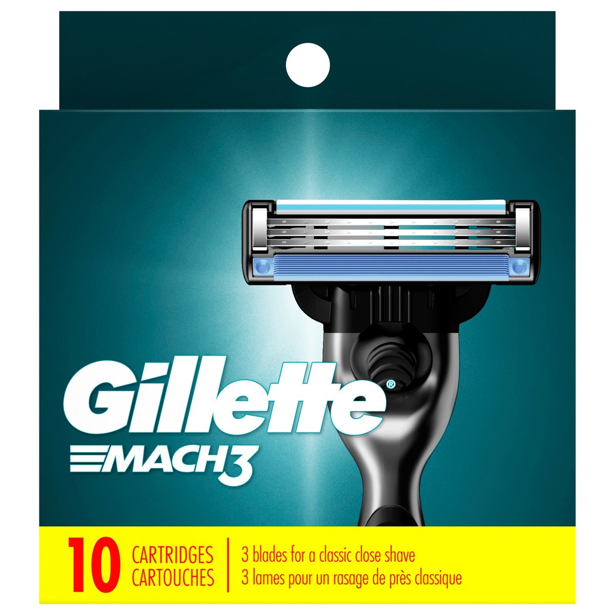 slide 1 of 90, Gillette Mach3 Men's Razor Blades Refill Cartridges, 10 ct