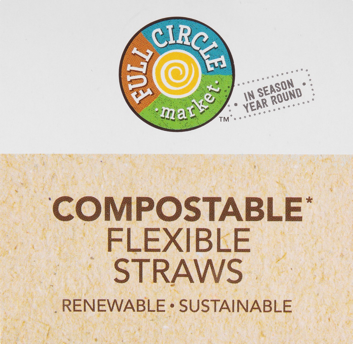 slide 2 of 8, Full Circle Market Compostable Flexible Straws, 50 ct