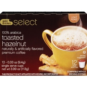slide 1 of 1, CVS Gold Emblem Single Serve Toasted Hazelnut Premium Coffee, 12 ct