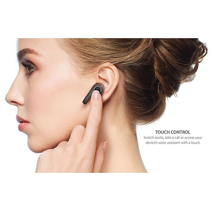 slide 8 of 8, Brookstone True Wireless Earbuds - Black, 1 ct