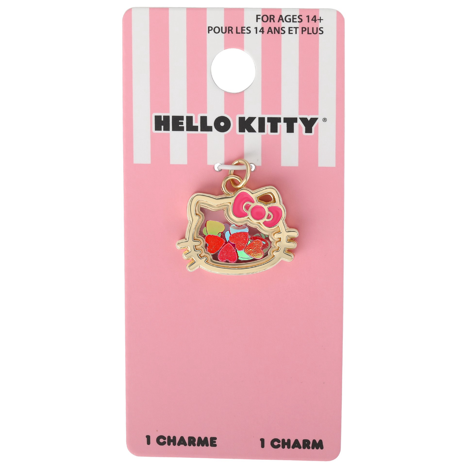 slide 2 of 3, Hello Kitty Gold Shaker Charm, 25 mm