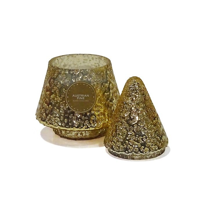 slide 2 of 2, Zodax Large Christmas Tree Scented Candle - Gold, 1 ct