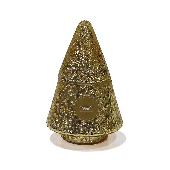 slide 1 of 2, Zodax Large Christmas Tree Scented Candle - Gold, 1 ct