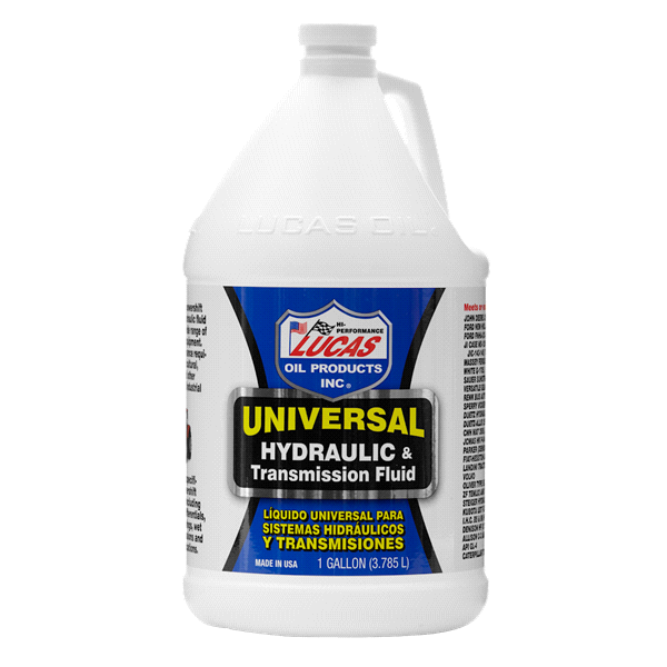 slide 1 of 1, Lucas Universal Hydraulic & Transmission Fluid, 1 gal