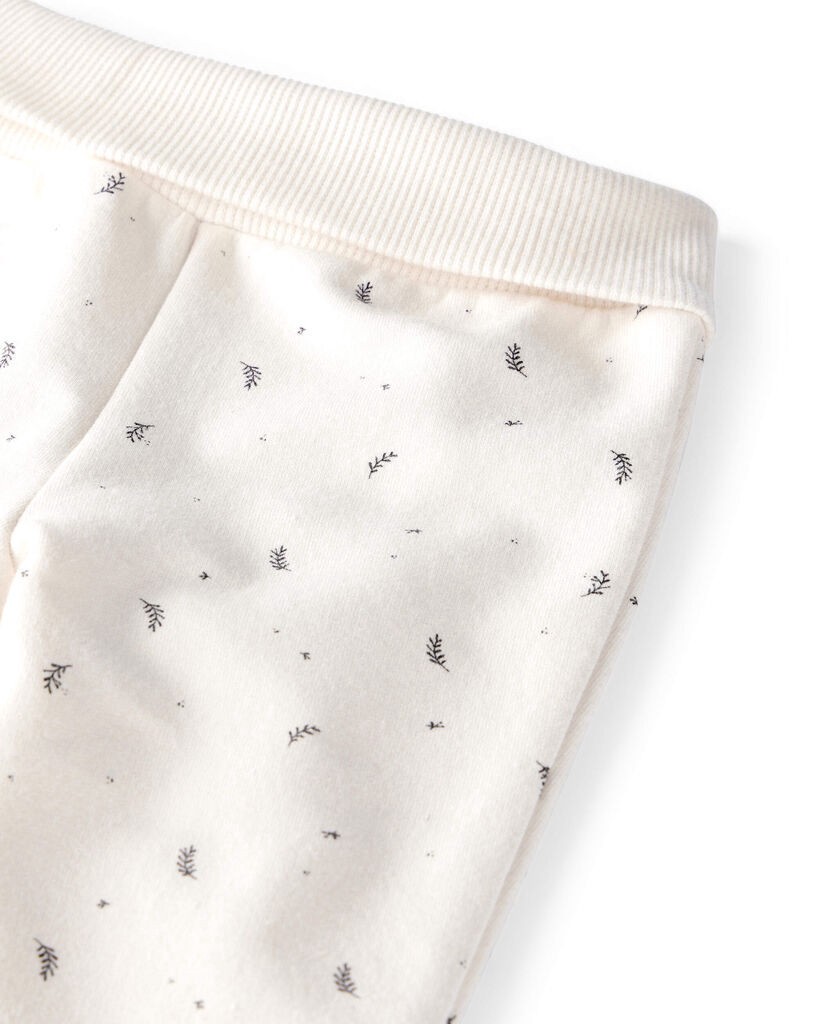 slide 2 of 3, Littleplanet Baby 2-Piece Sprig Print Set Made with Organic Cotton Sweet Cream 6M, 2 pc