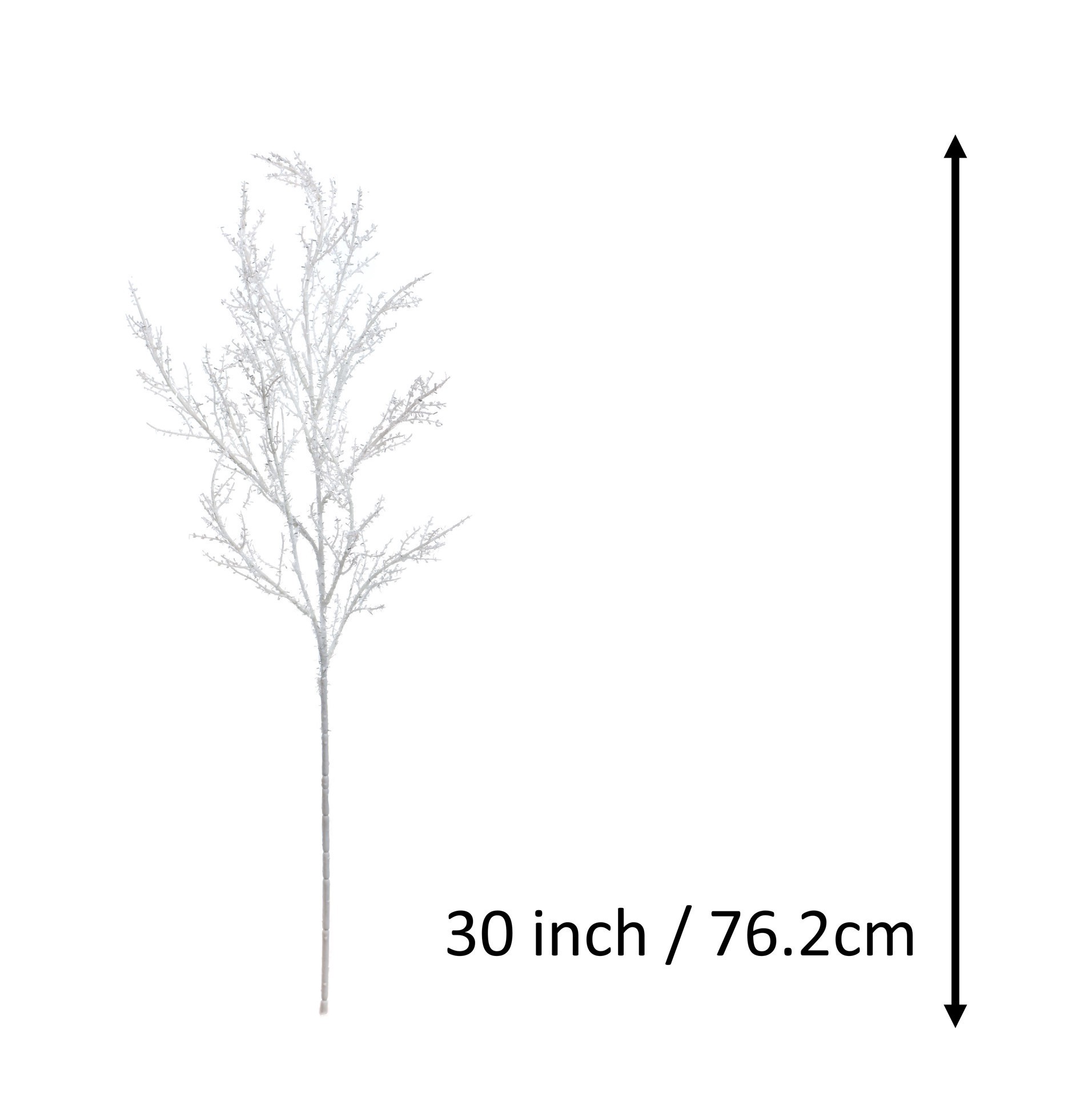 slide 3 of 3, 30" White Glitter Tinsel Stem By Ashland, 6 in x 3 in x 30 in