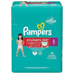Pampers Cruisers 360 Diapers Size 5 - 19 Count