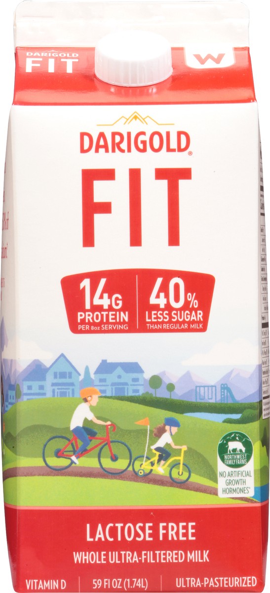 slide 6 of 13, Darigold Fit Lactose Free Whole Ultra Filtered Milk 59 fl oz, 59 fl oz