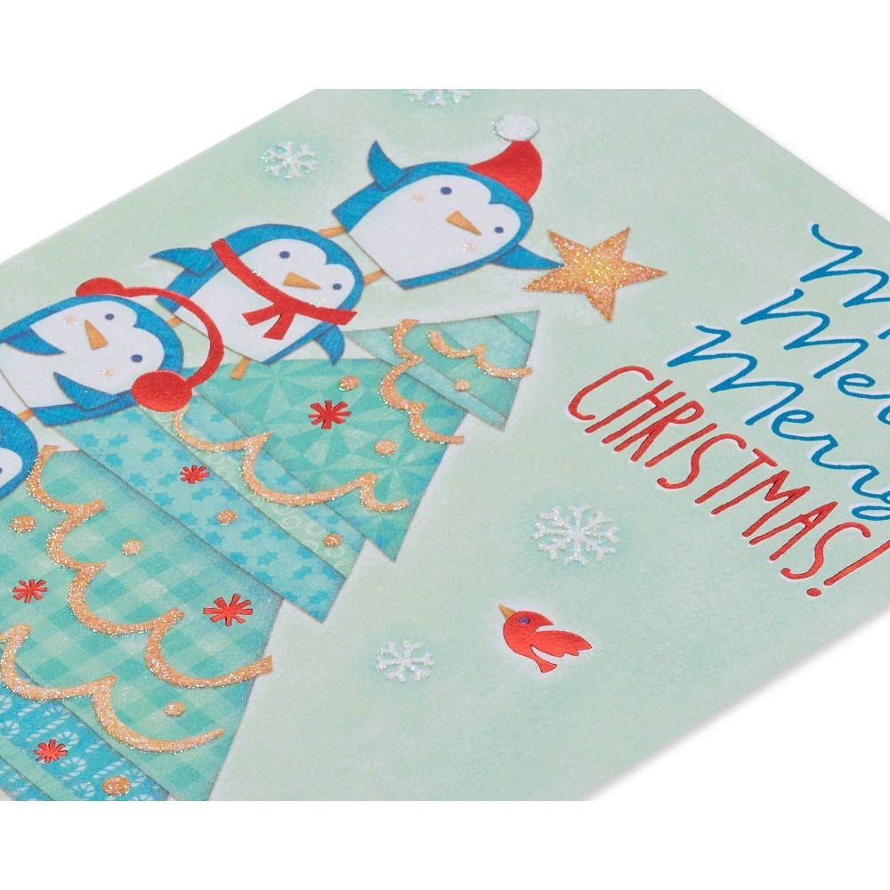 slide 5 of 6, American Greetings Christmas Card (Penguins), 1 ct