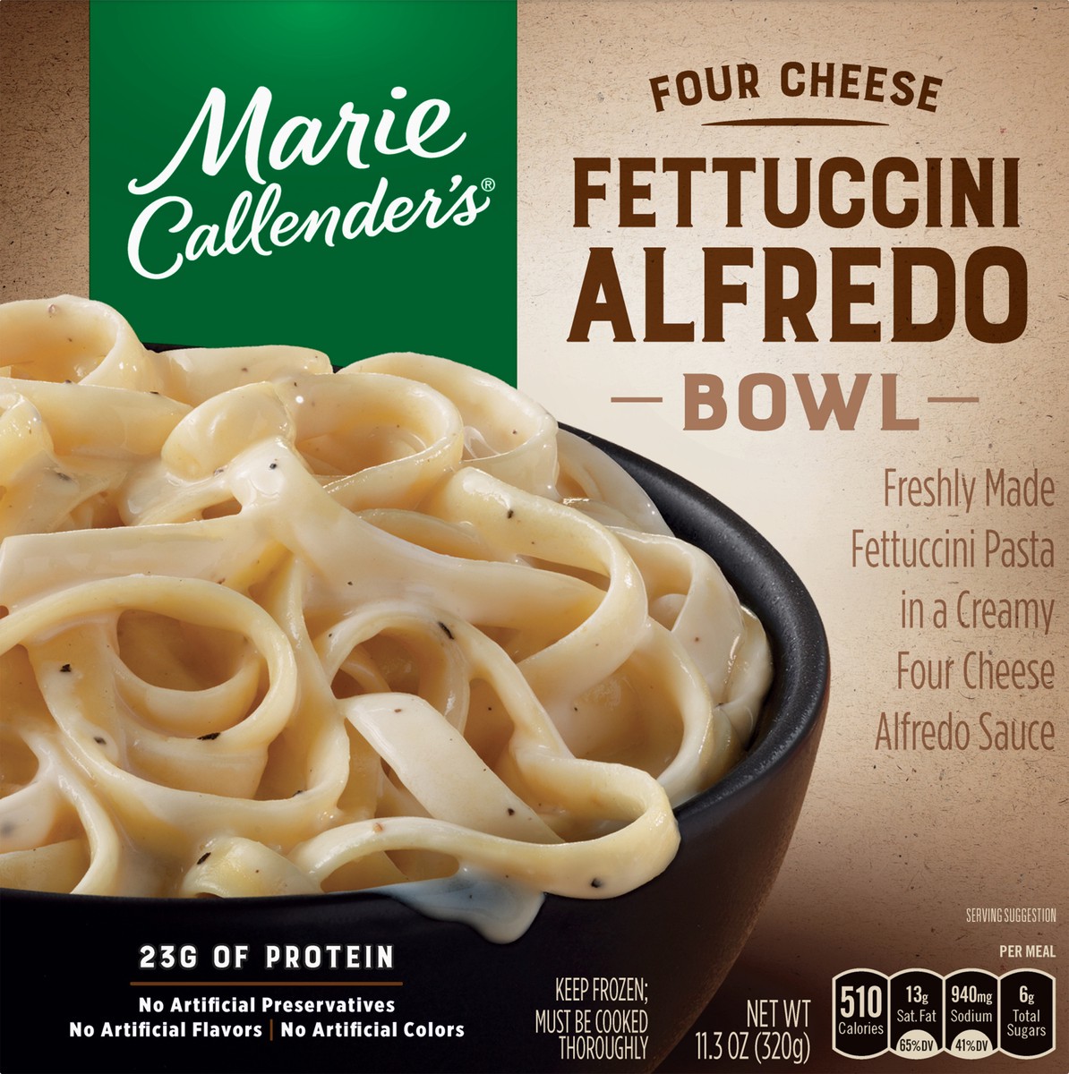 slide 3 of 13, Marie Callender's Four Cheese Fettuccini Alfredo Bowl, Frozen Meal, 11.3 oz., 11.3 oz