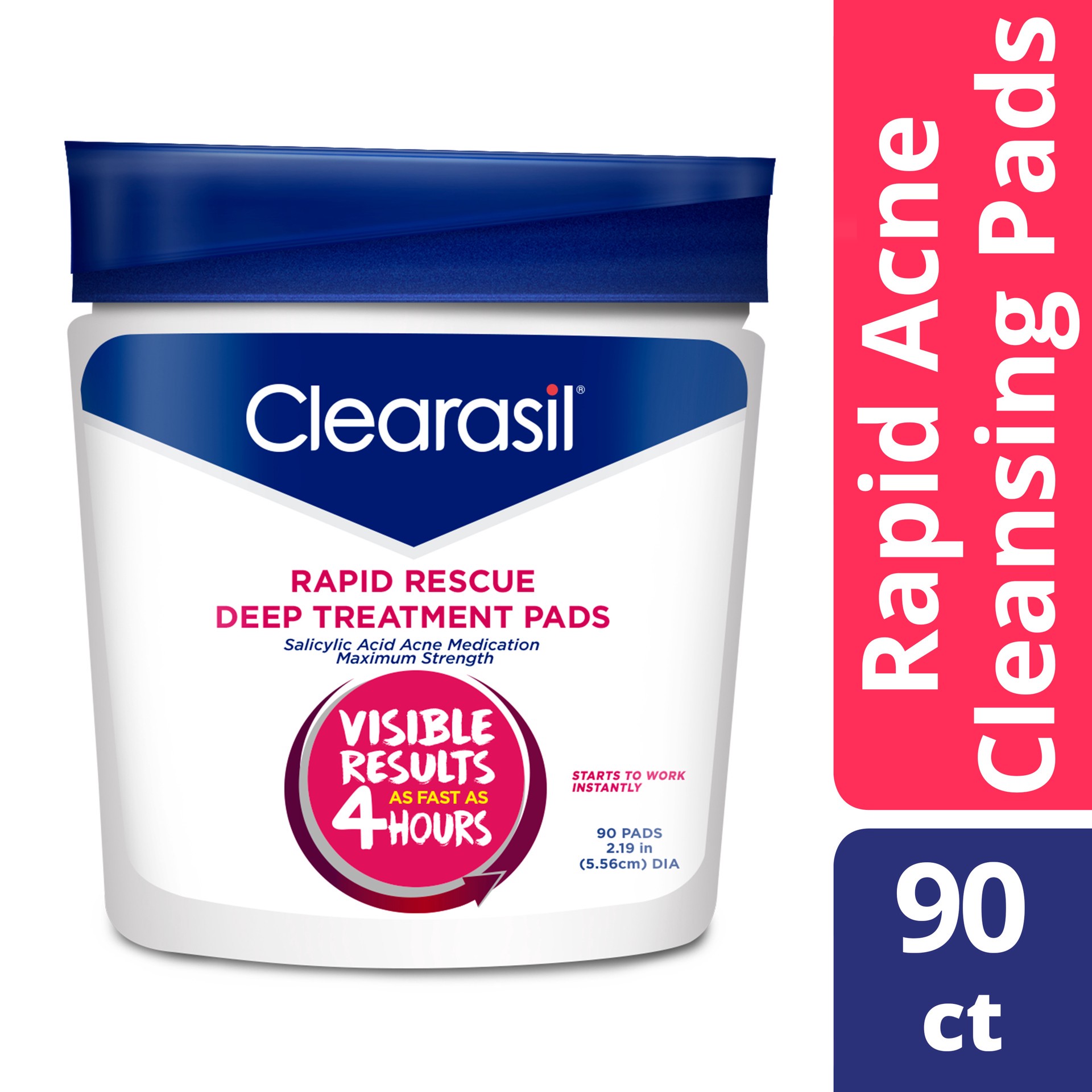 slide 1 of 1, Clearasil Rapid Rescue Deep Treatment Pads - 90ct, 90 ct