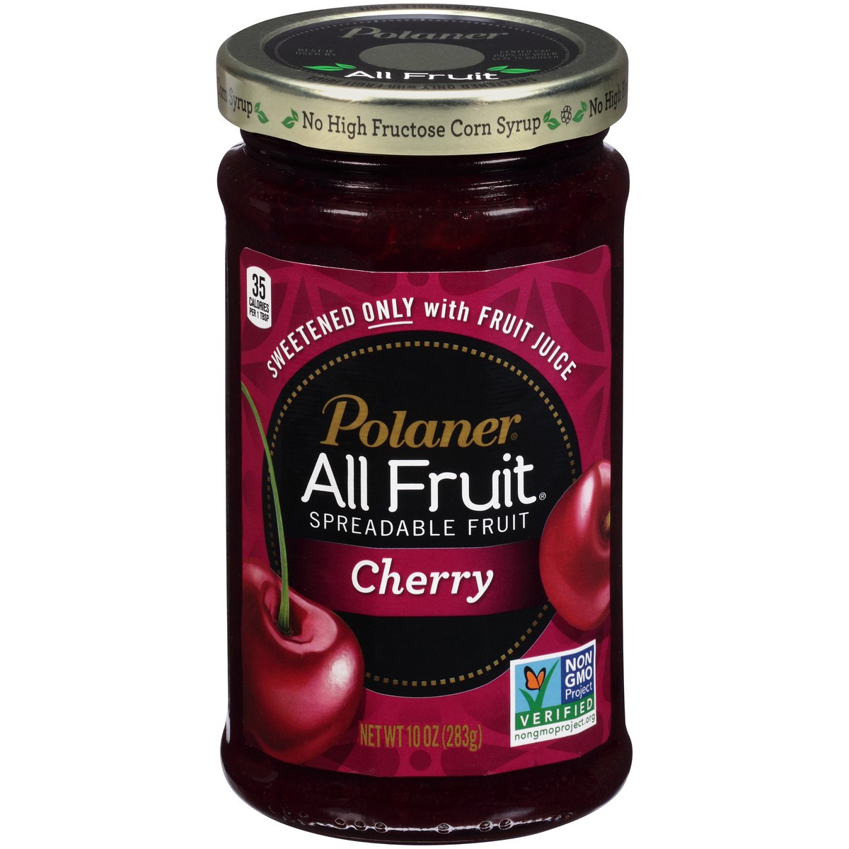 slide 1 of 7, Polaner All Fruit Cherry Spreadable Fruit 10 oz. Jar, 10 oz