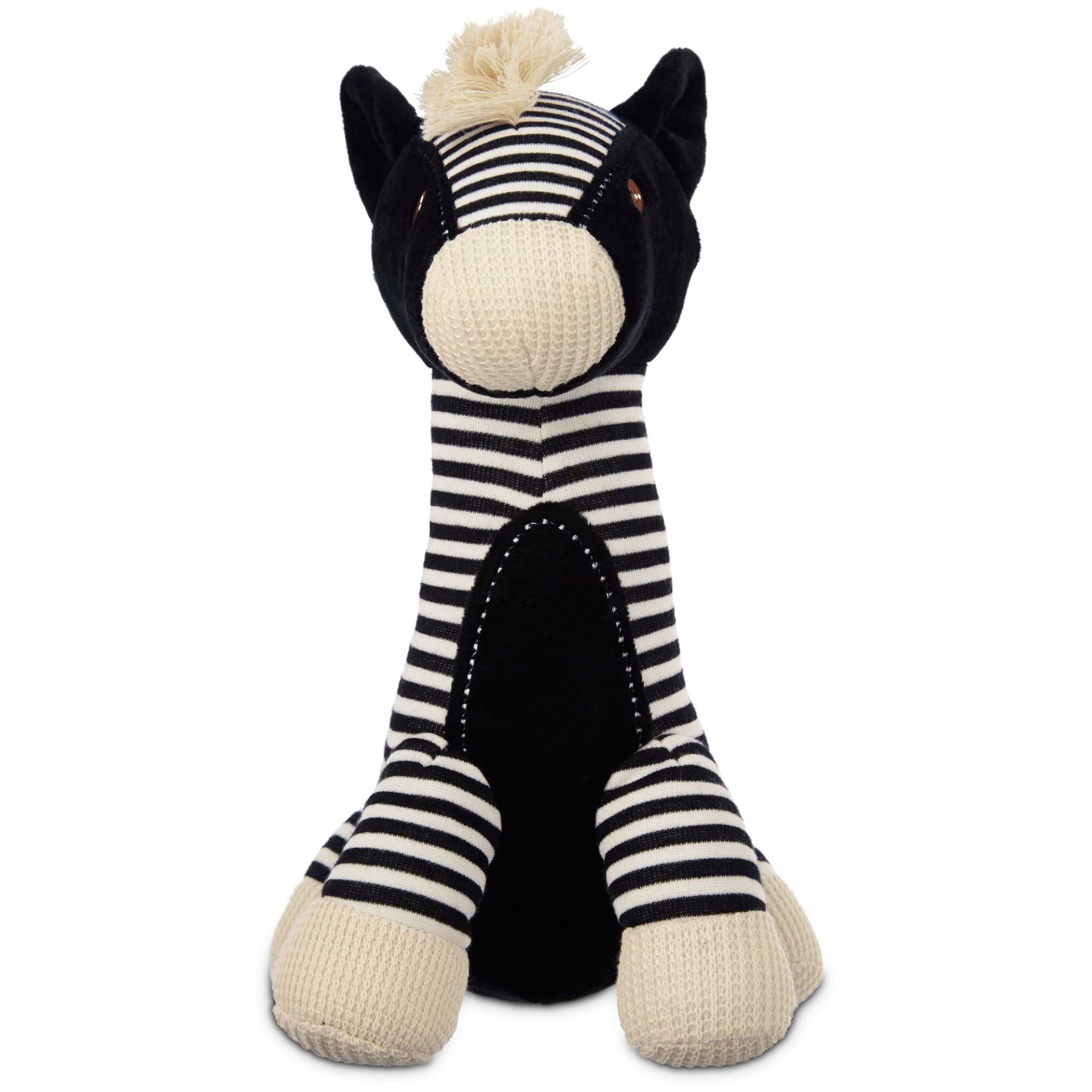 slide 1 of 1, Leaps & Bounds Wildlife Plush Long Neck Zebra Dog Toy, LG