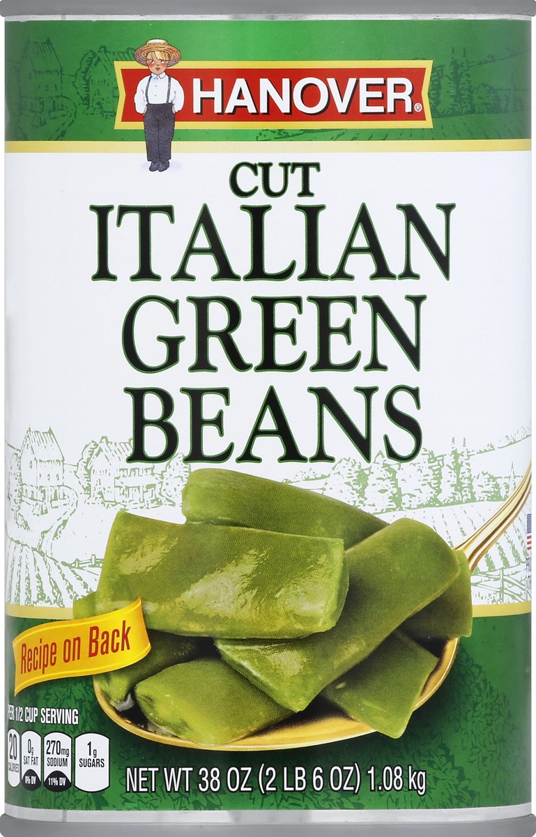 slide 2 of 2, Hanover Italian Cut Green Beans - 38 OZ, 38 oz