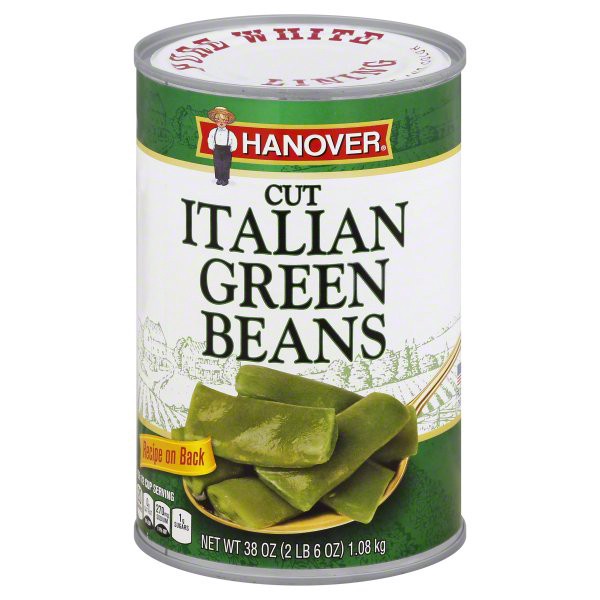 slide 1 of 2, Hanover Italian Cut Green Beans - 38 OZ, 38 oz