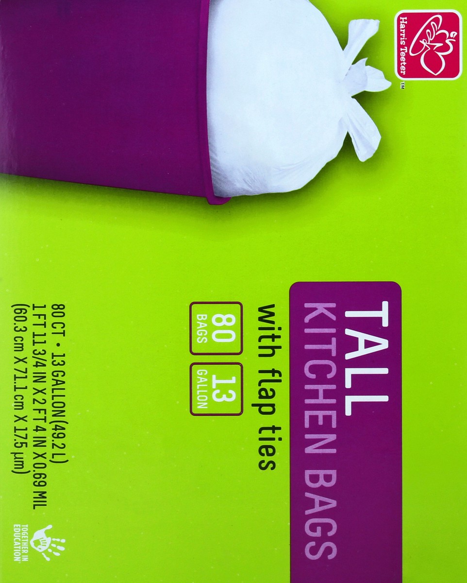 slide 4 of 5, Harris Teeter Tall Kitchn Bag W/Flptop, 80 ct
