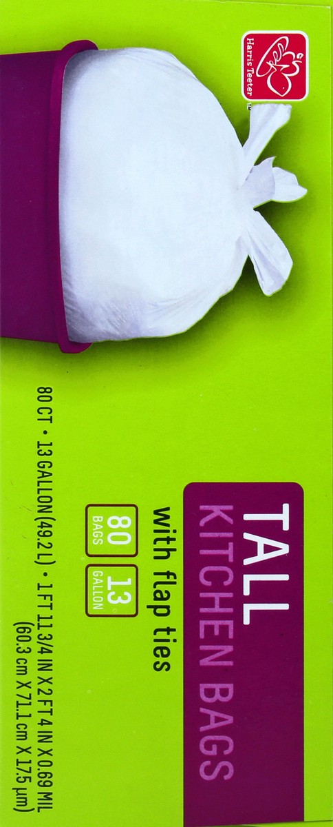 slide 2 of 5, Harris Teeter Tall Kitchn Bag W/Flptop, 80 ct