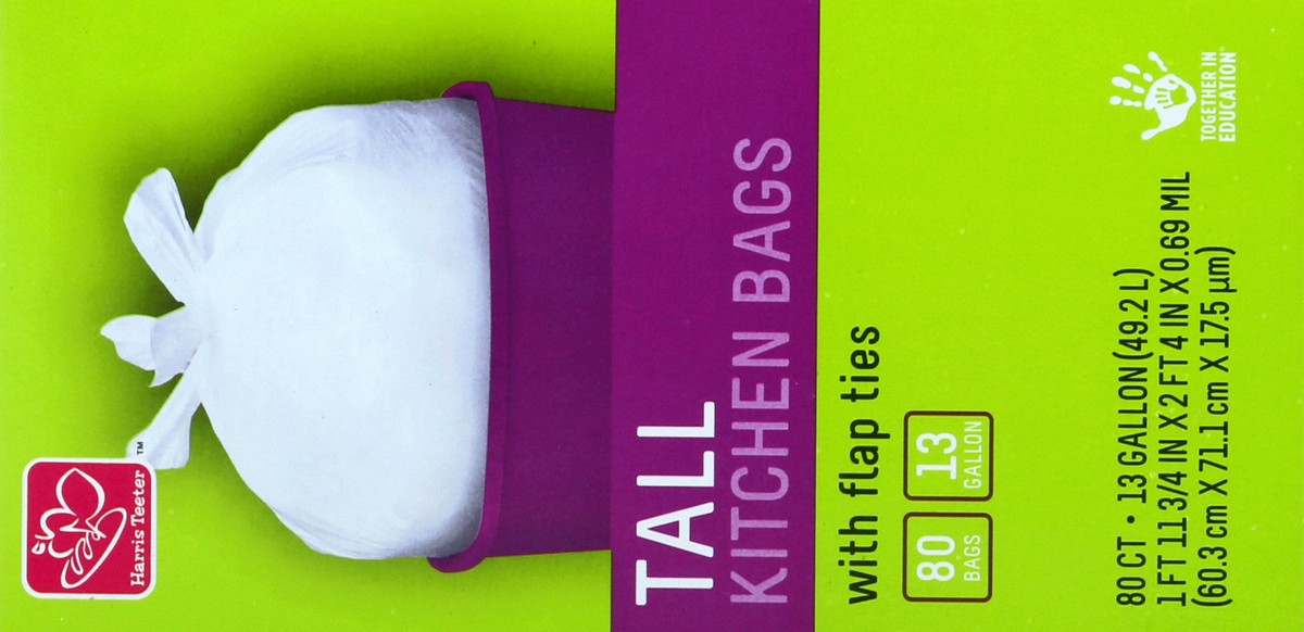 slide 3 of 5, Harris Teeter Tall Kitchn Bag W/Flptop, 80 ct